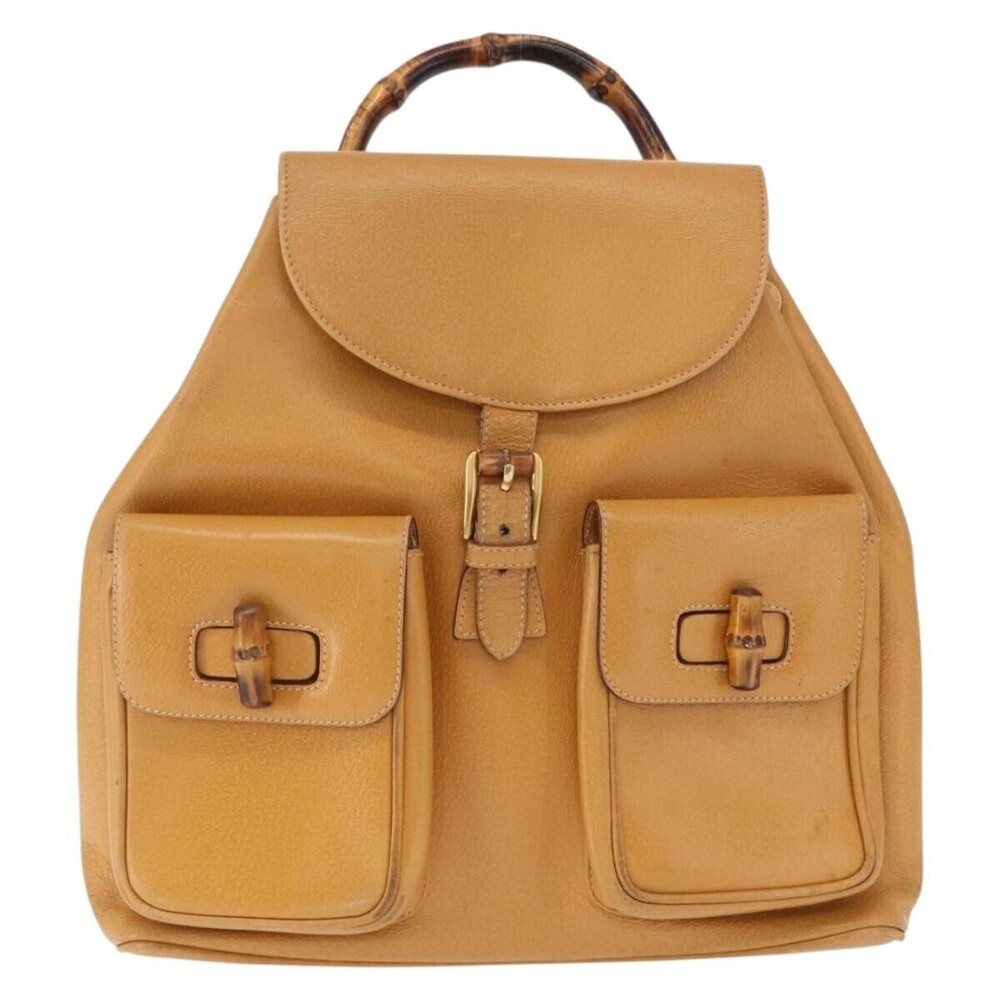 Gucci Vintage Bamboo Leather